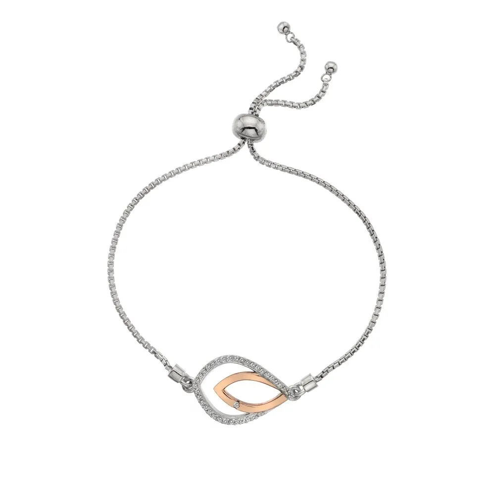 Hot Diamonds Harmony White Topaz Sterling Silver Bracelet