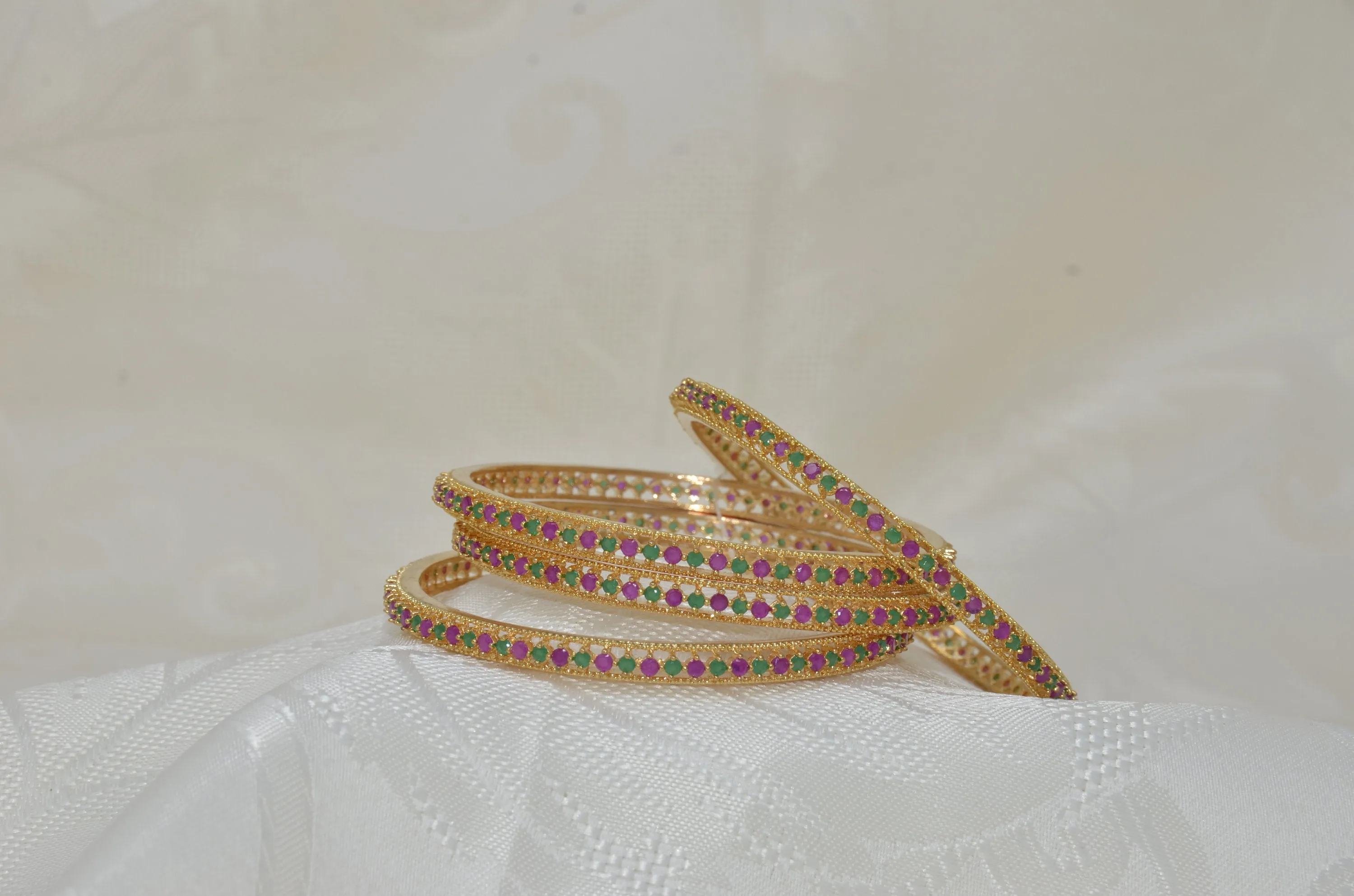Indian Ruby Emerald Bangles
