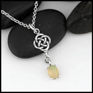 Josephine's Knot Pendant with Opal