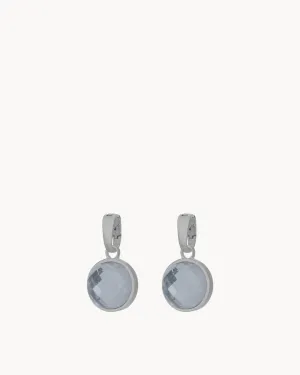 June Strength Birthstone Signature Earring Pendants, Silver
