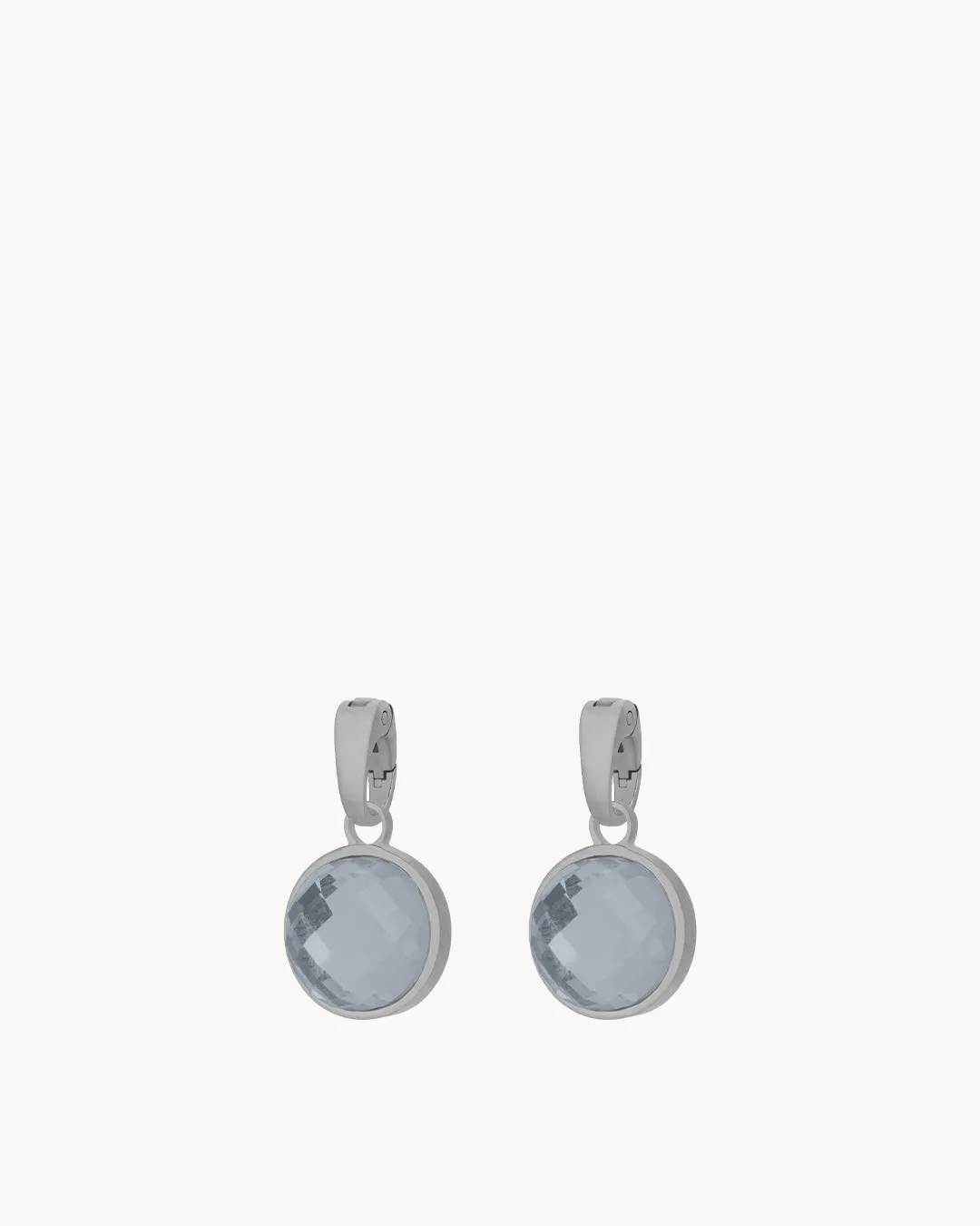 June Strength Birthstone Signature Earring Pendants, Silver