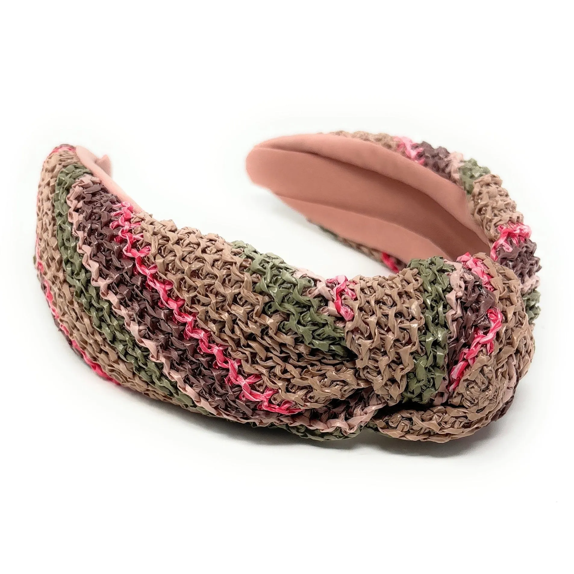 Karlie Raffia Woven Top Knot Headband