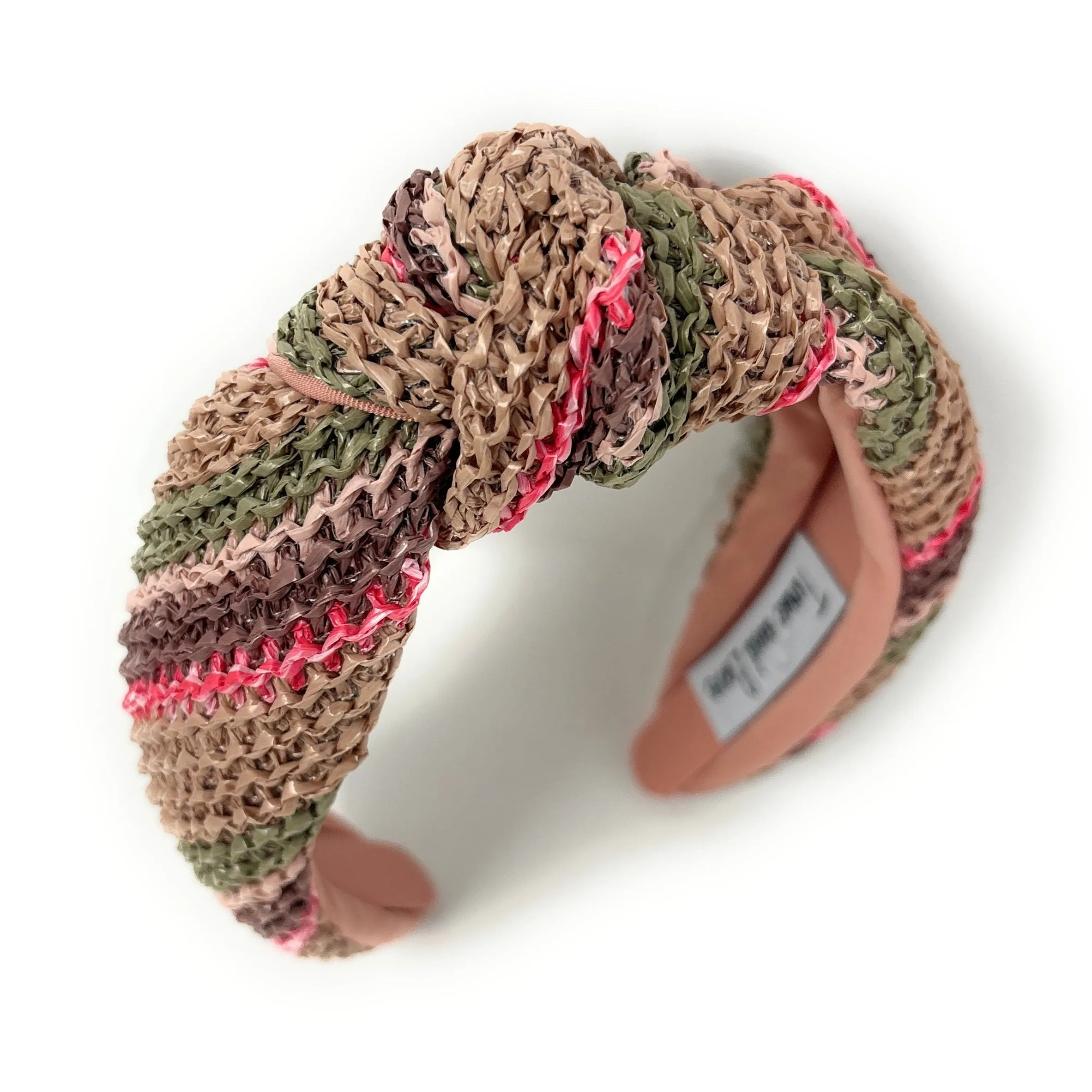 Karlie Raffia Woven Top Knot Headband