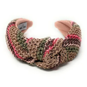 Karlie Raffia Woven Top Knot Headband