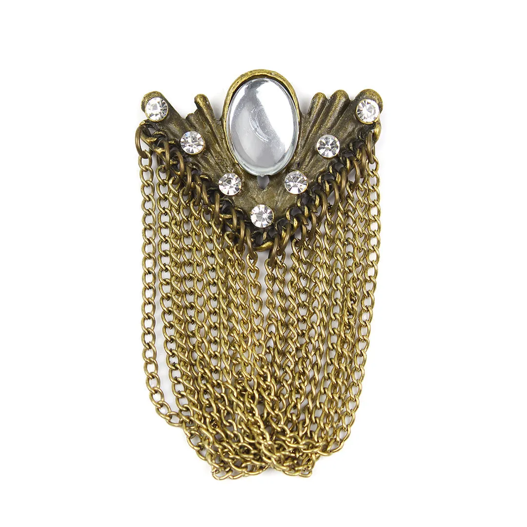 Kavove Ivory Insignia Golden Colour Brooch