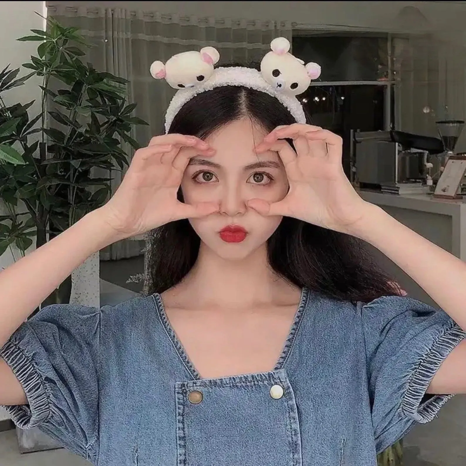 Kawaii Cute Bear Headband Trendy Makeup Headband, Kawaii Japanese, Gift For Her Womens Ladies Girl Cute facial headband, skincare, face washing, makeup headband.