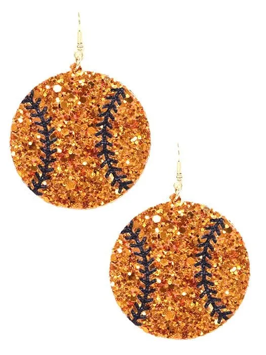 KE8494 Shimmer Baseball Earrings