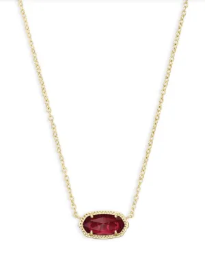 Kendra Scott Elisa Short Pendant Necklace with Berry Glass
