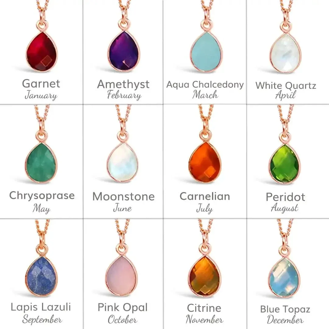 Lapis Lazuli Drop Hoop Earrings Rose Gold September Birthstone