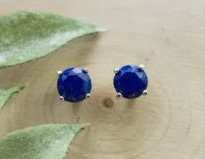 Lapis Lazuli Earrings; Natural Untreated Afghanistan Lapis; 1.710cts