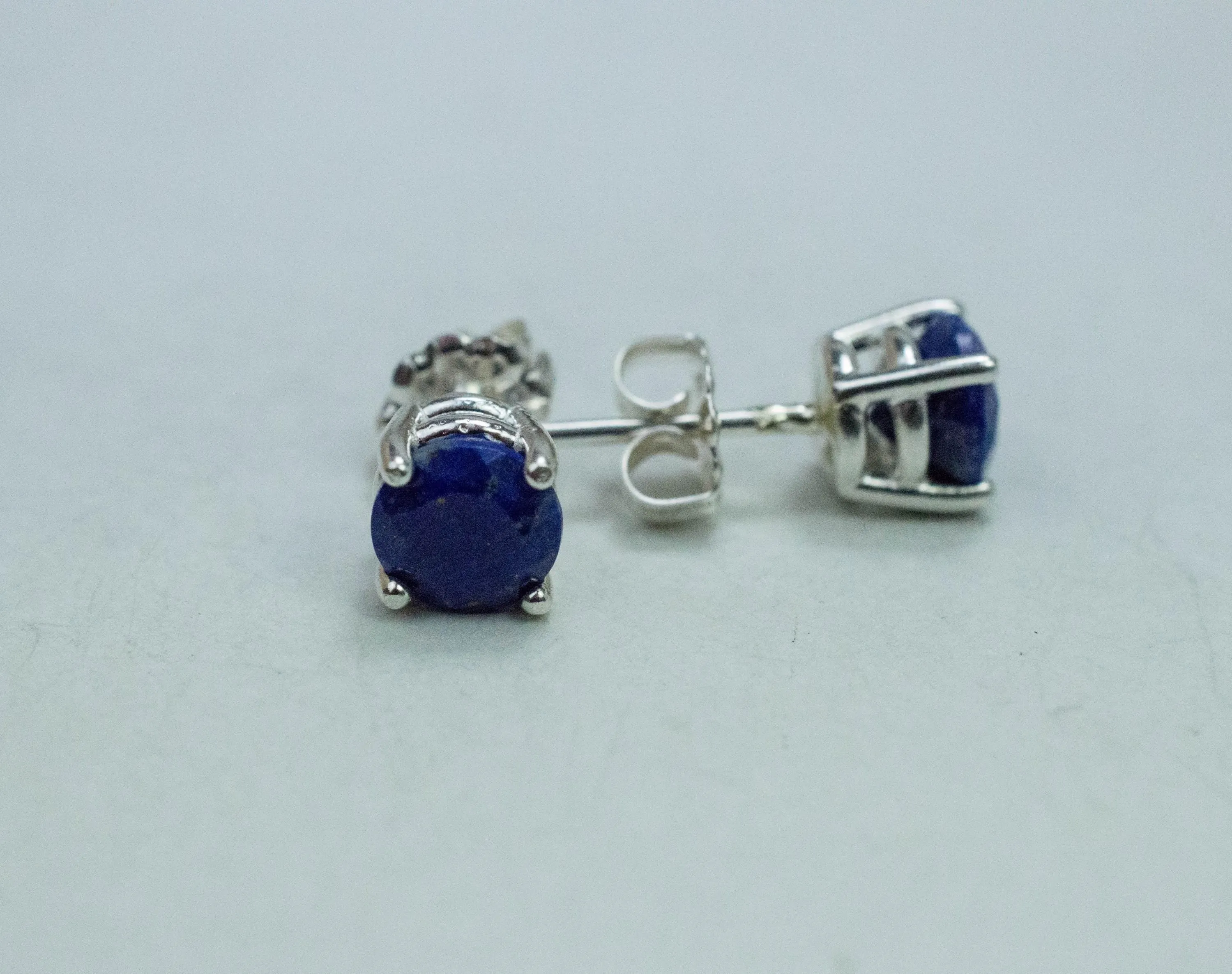 Lapis Lazuli Earrings; Natural Untreated Afghanistan Lapis; 1.710cts