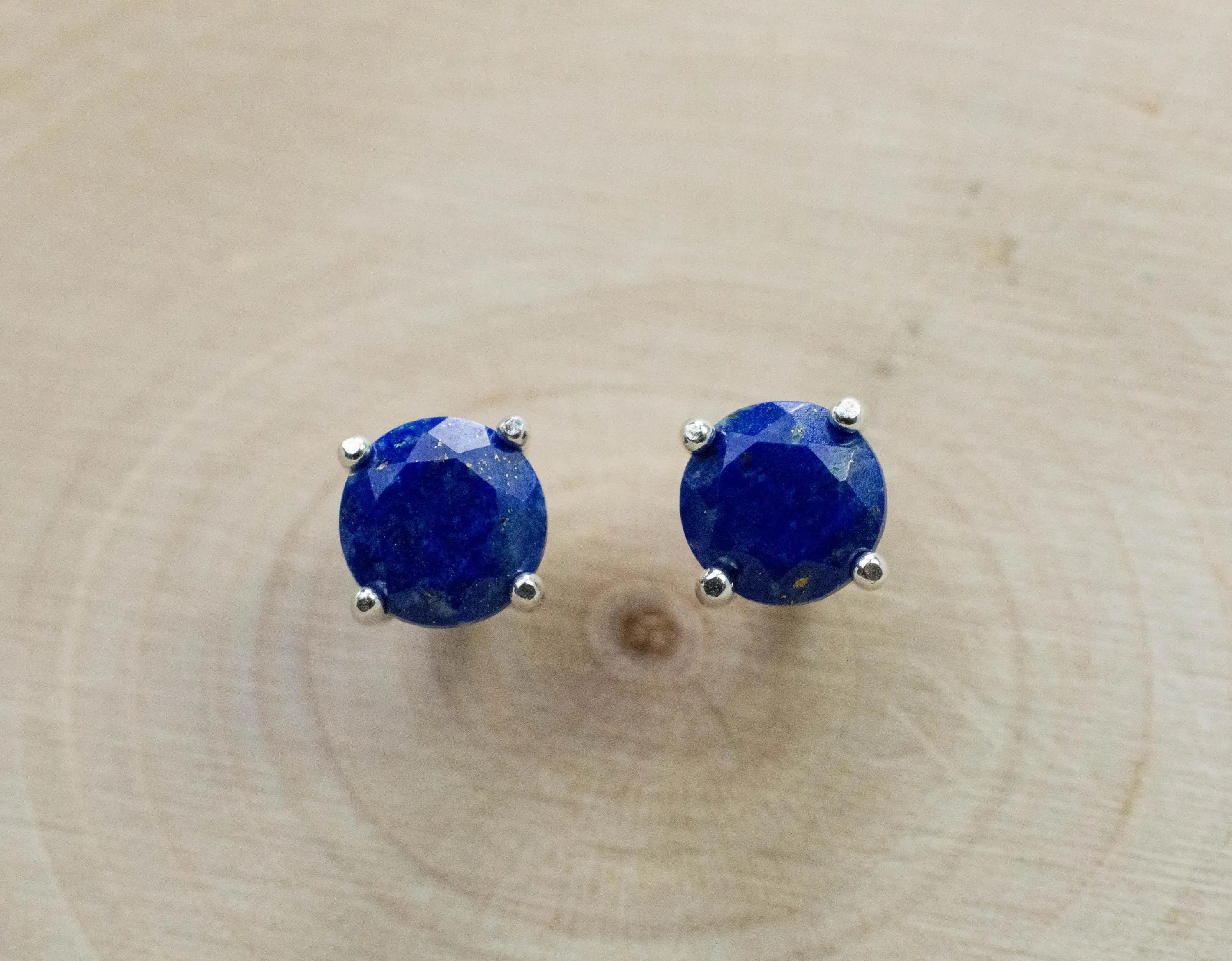 Lapis Lazuli Earrings; Natural Untreated Afghanistan Lapis; 1.710cts