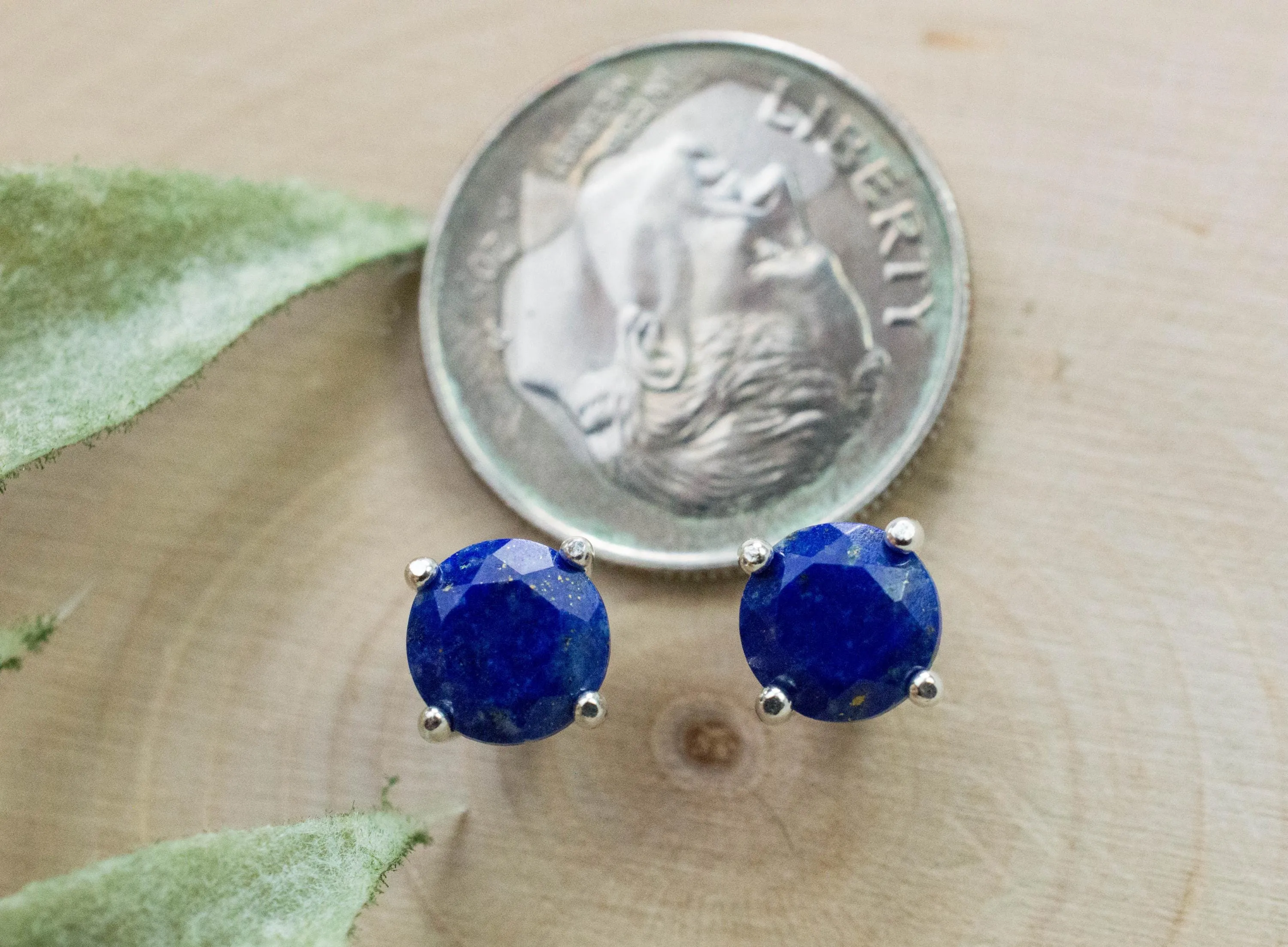 Lapis Lazuli Earrings; Natural Untreated Afghanistan Lapis; 1.710cts