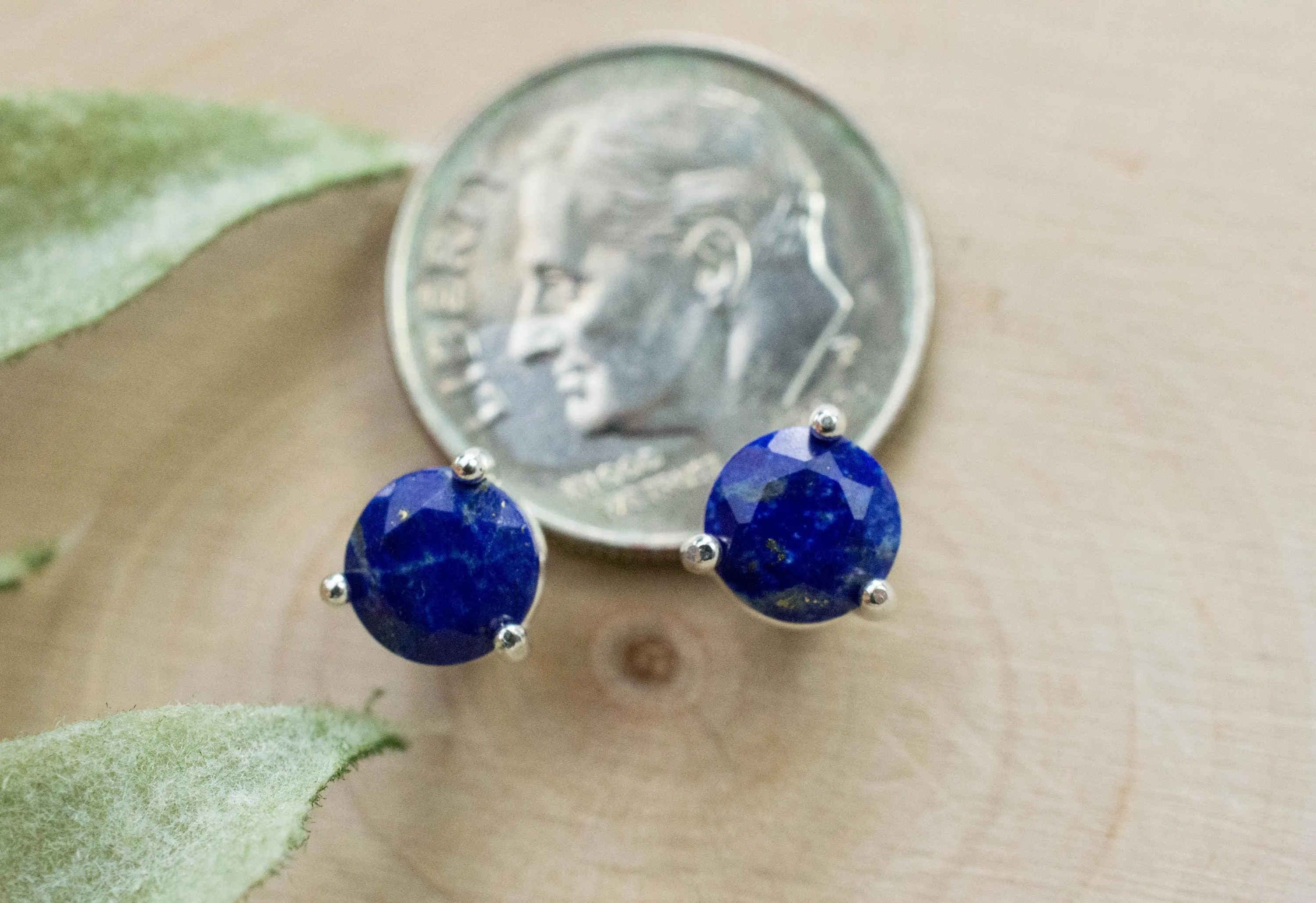 Lapis Lazuli Earrings; Natural Untreated Afghanistan Lapis; 1.720cts