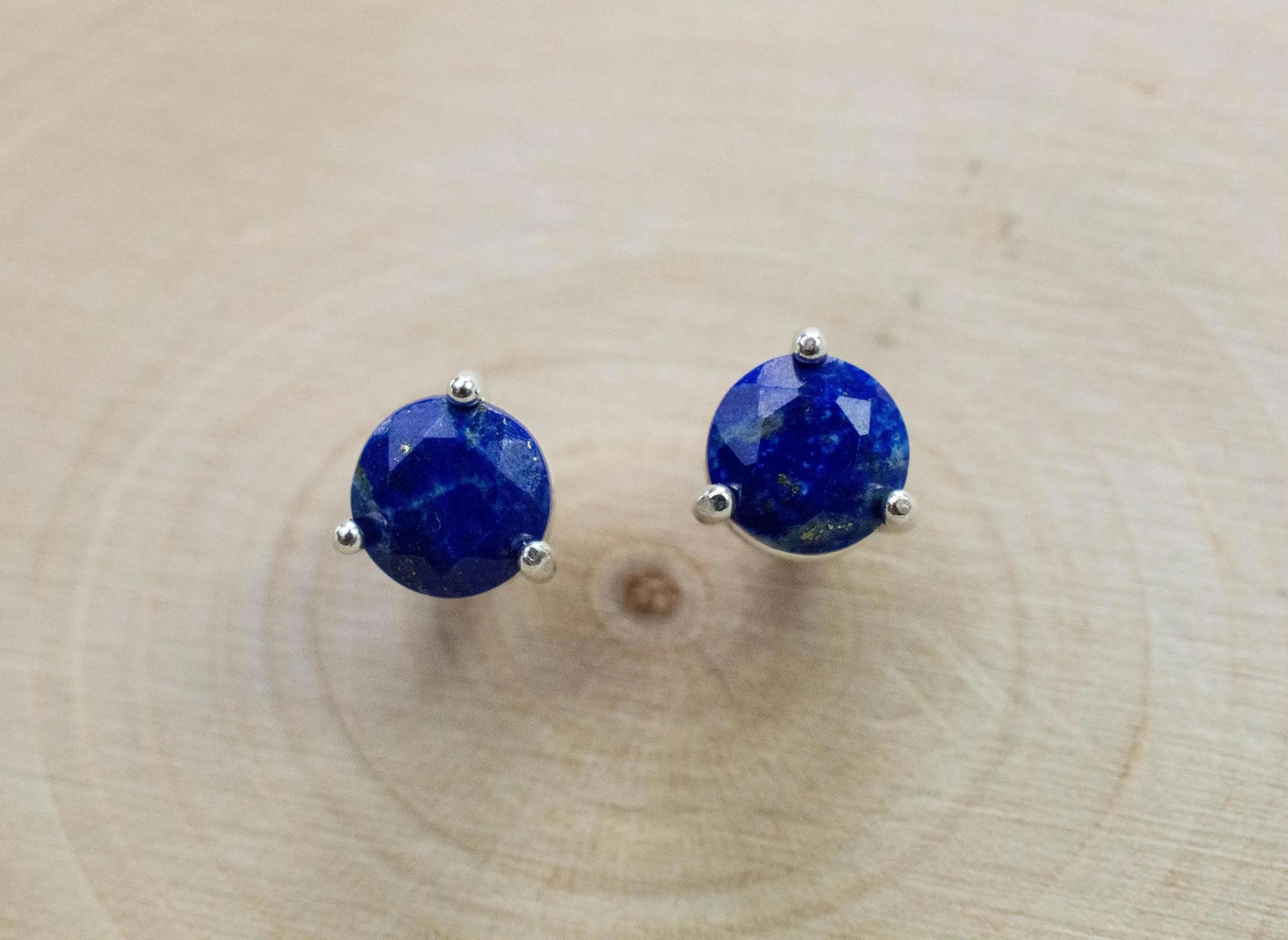 Lapis Lazuli Earrings; Natural Untreated Afghanistan Lapis; 1.720cts
