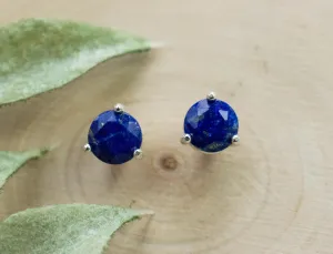 Lapis Lazuli Earrings; Natural Untreated Afghanistan Lapis; 1.720cts