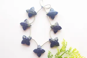 Lapis Lazuli Fancy Flower Shape | 22x22mm | 7 Pieces | 7 inch String | Natural Gemstone | Beadsforyourjewellery