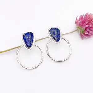 Lapis Lazuli Hoop Stud No. 2