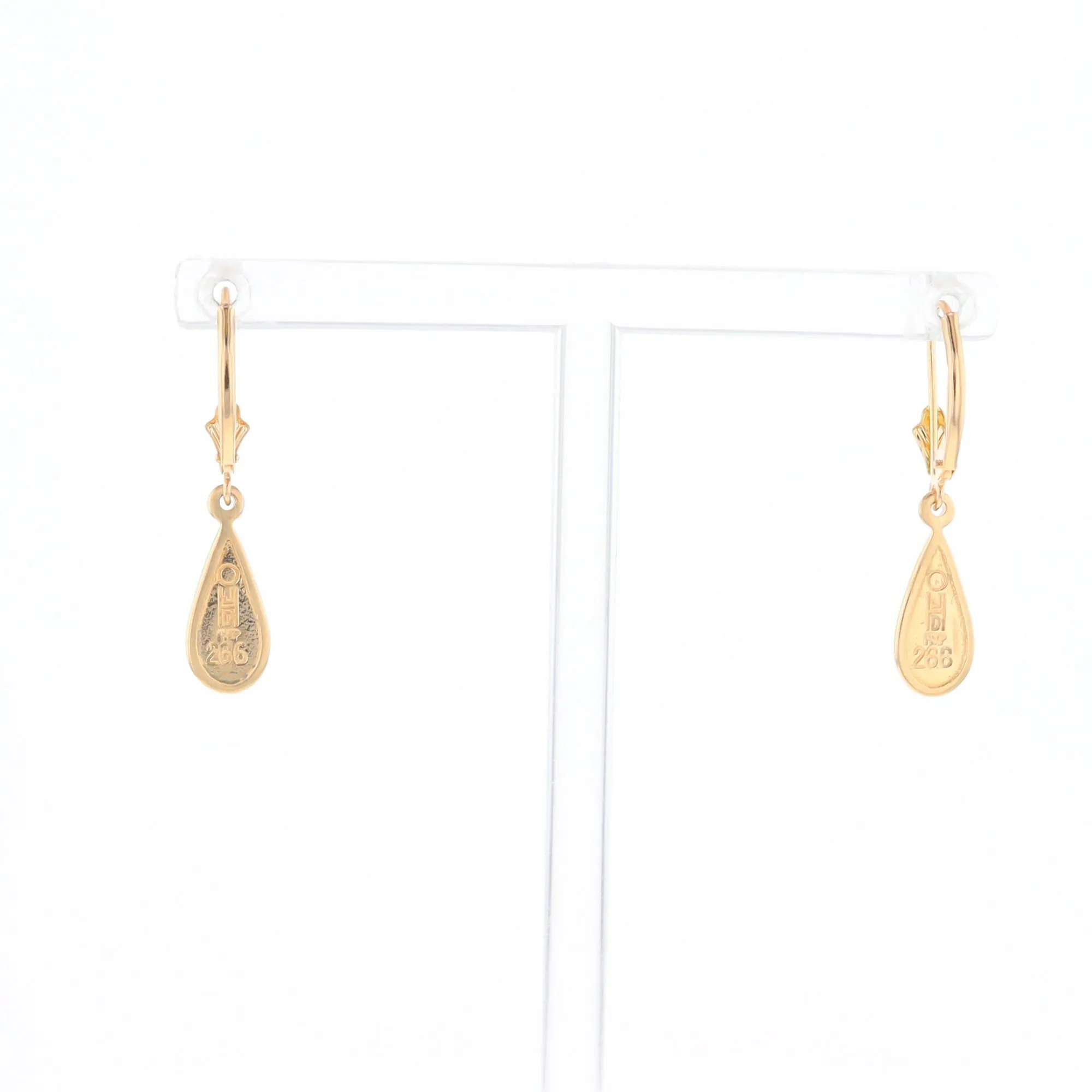 Lapis Tear Drop Inlaid Lever Backs