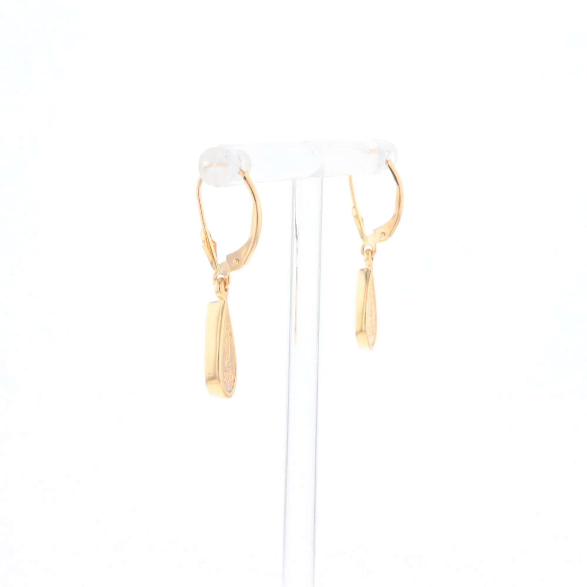 Lapis Tear Drop Inlaid Lever Backs