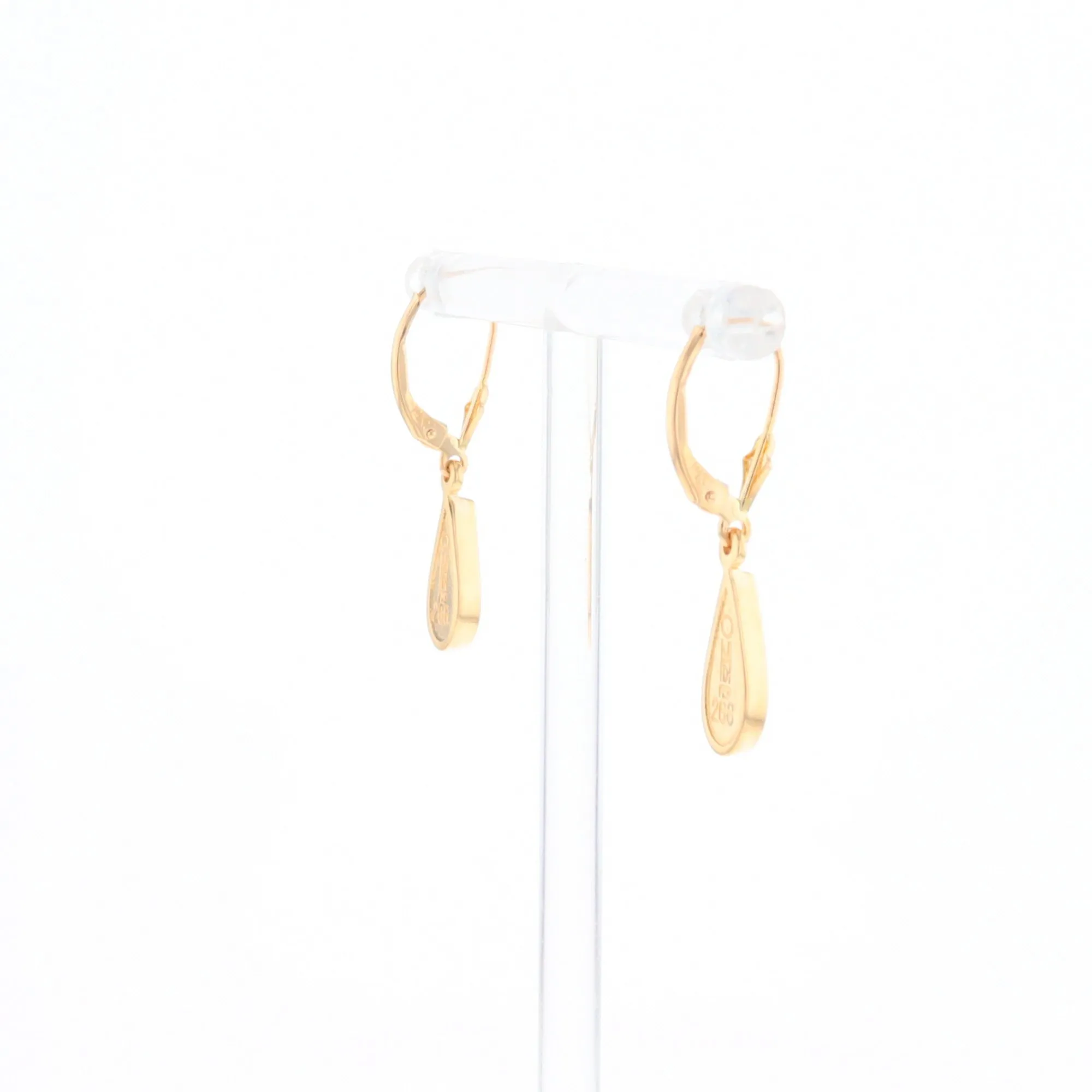 Lapis Tear Drop Inlaid Lever Backs