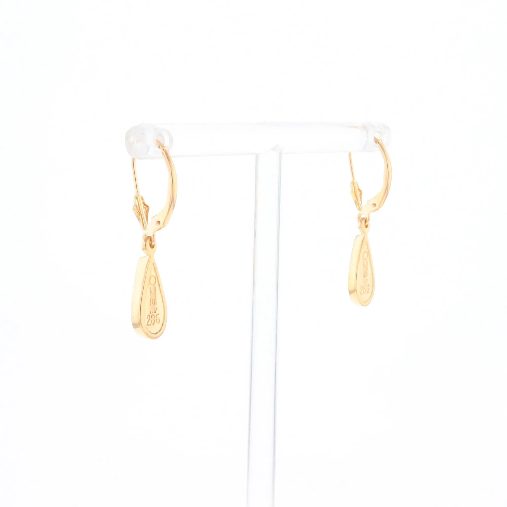 Lapis Tear Drop Inlaid Lever Backs