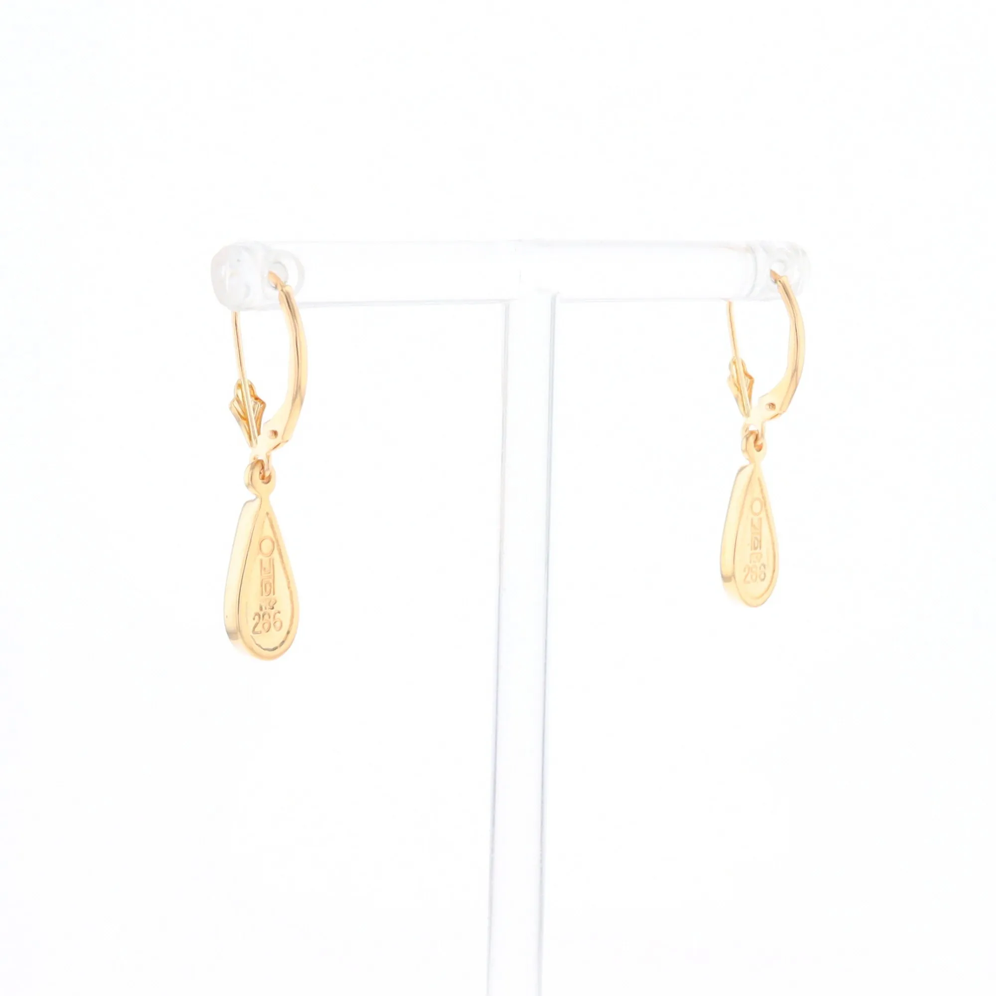 Lapis Tear Drop Inlaid Lever Backs