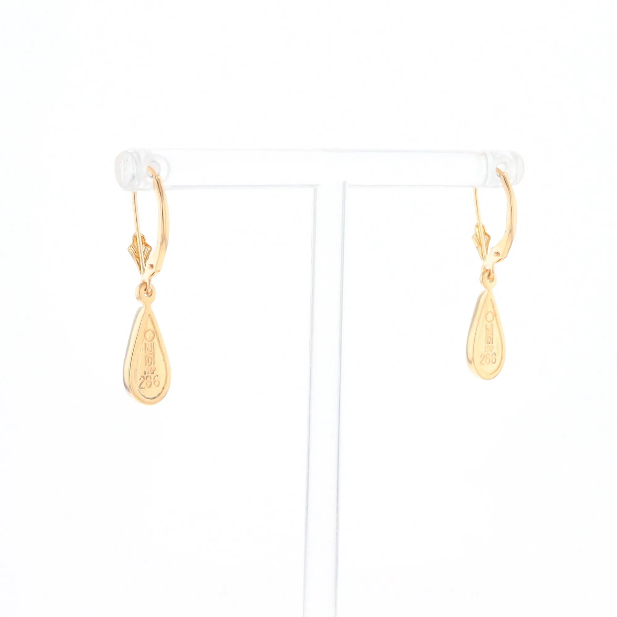 Lapis Tear Drop Inlaid Lever Backs