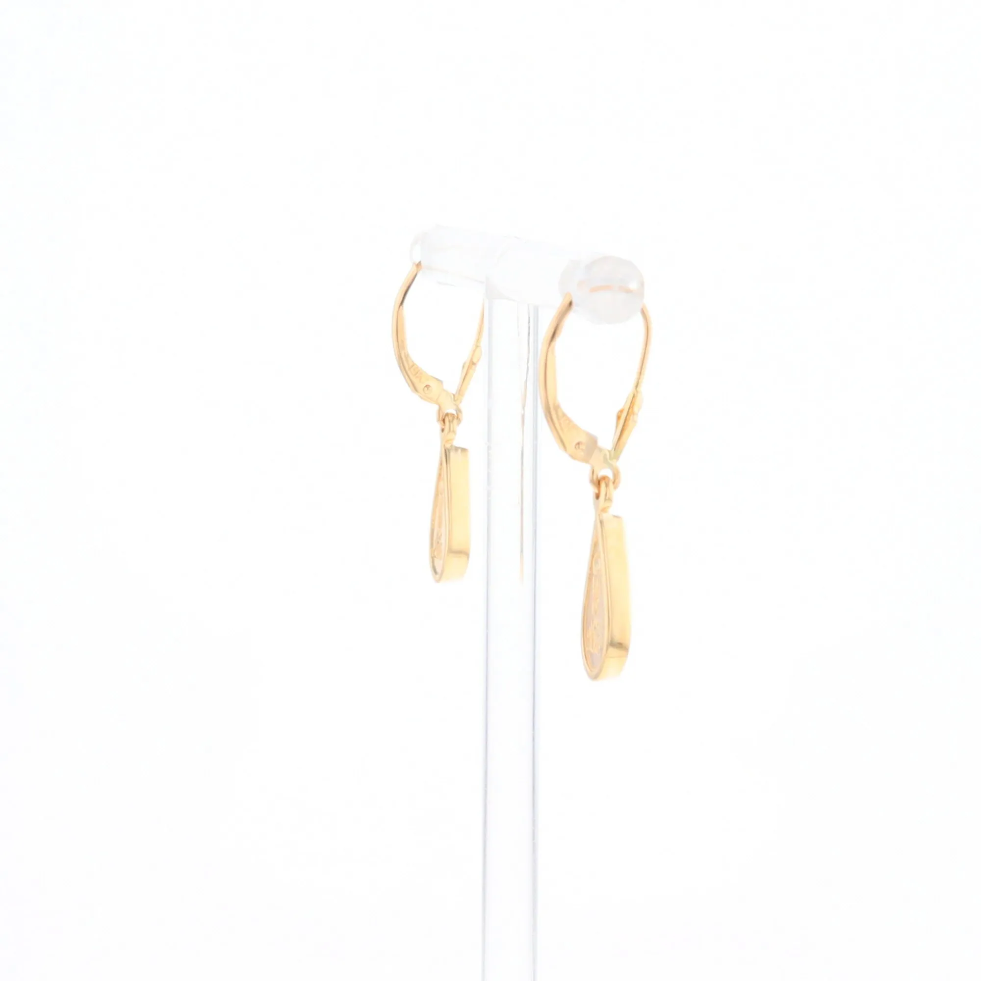 Lapis Tear Drop Inlaid Lever Backs