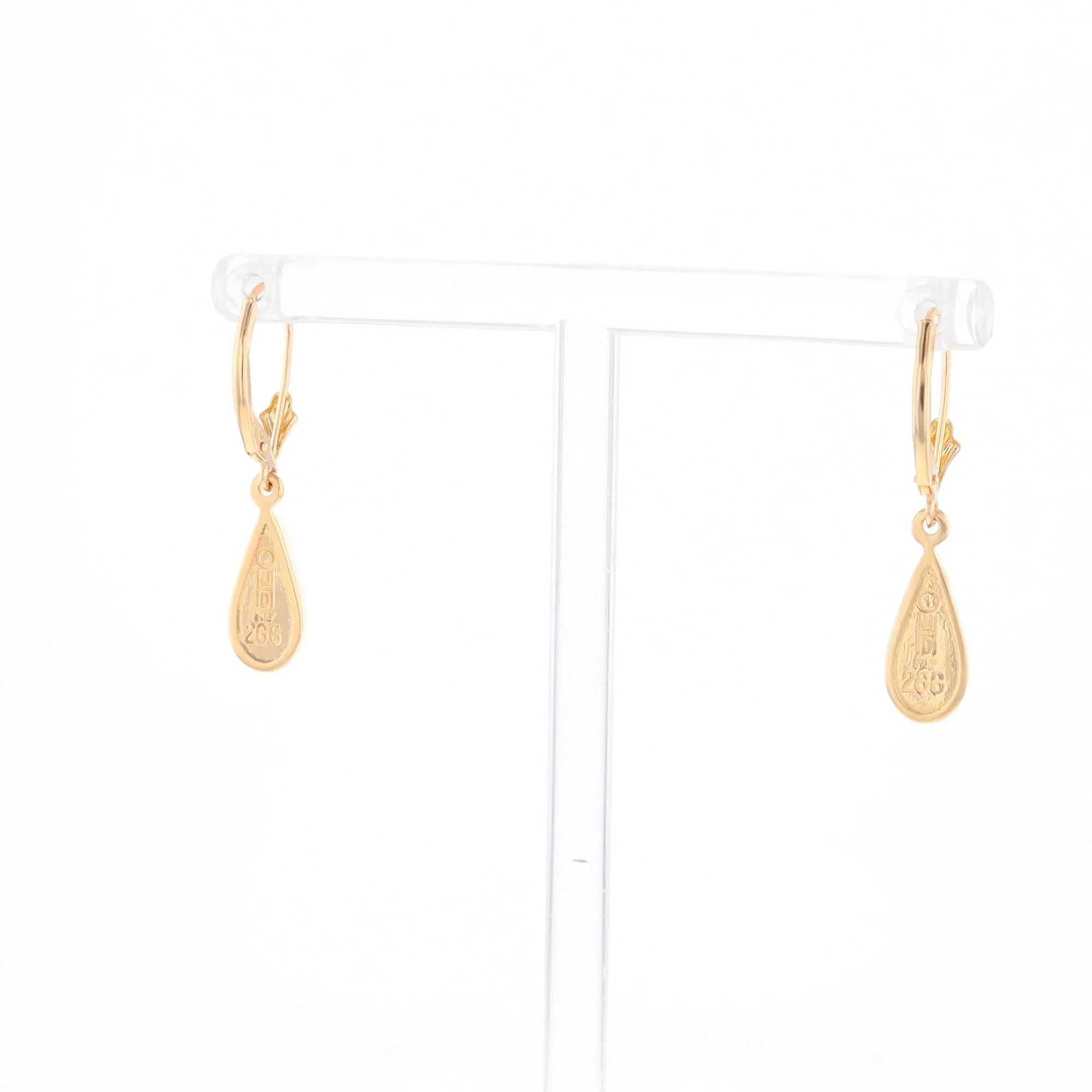 Lapis Tear Drop Inlaid Lever Backs