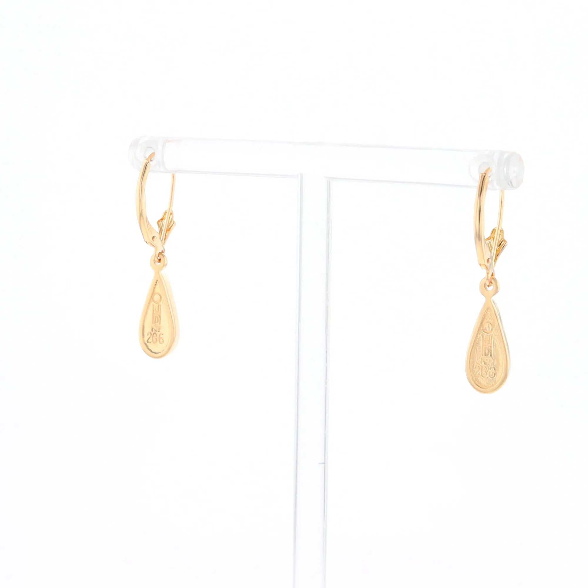 Lapis Tear Drop Inlaid Lever Backs