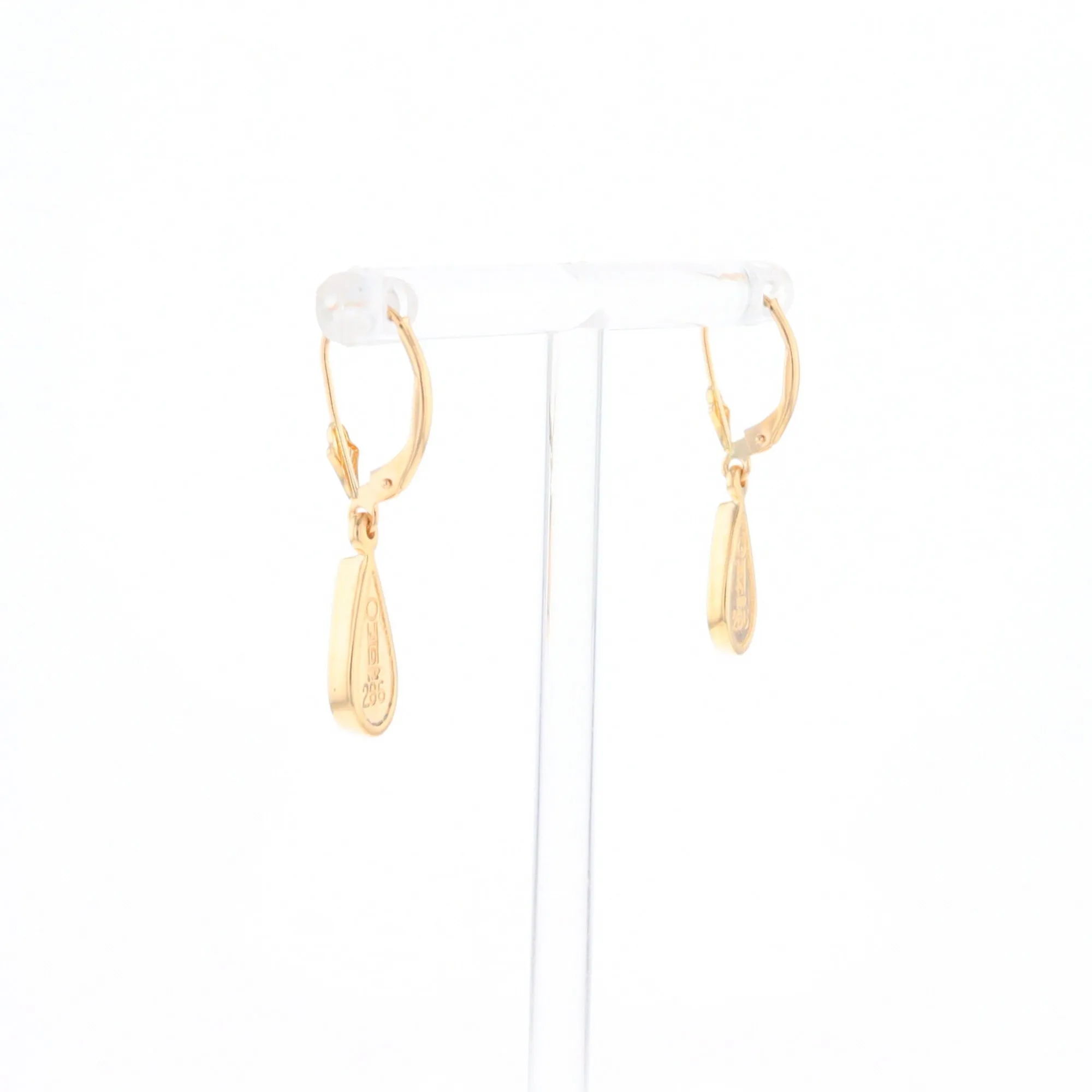 Lapis Tear Drop Inlaid Lever Backs