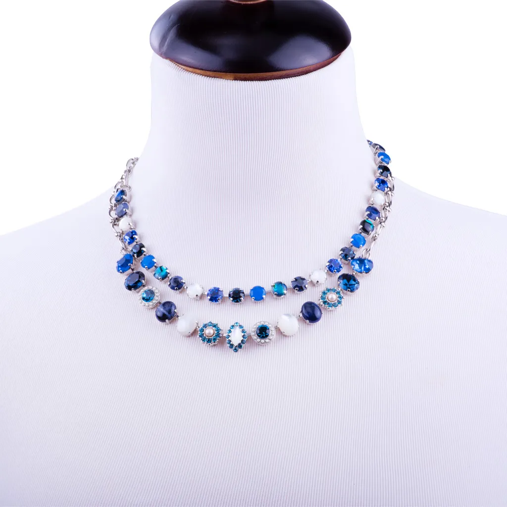 Large Emerald Cluster Necklace in "Cascade" *Custom*