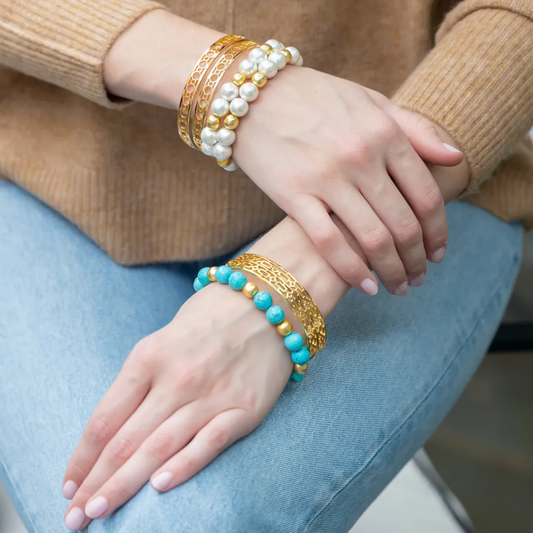 Lauren Turquoise Multi Gold Bracelet