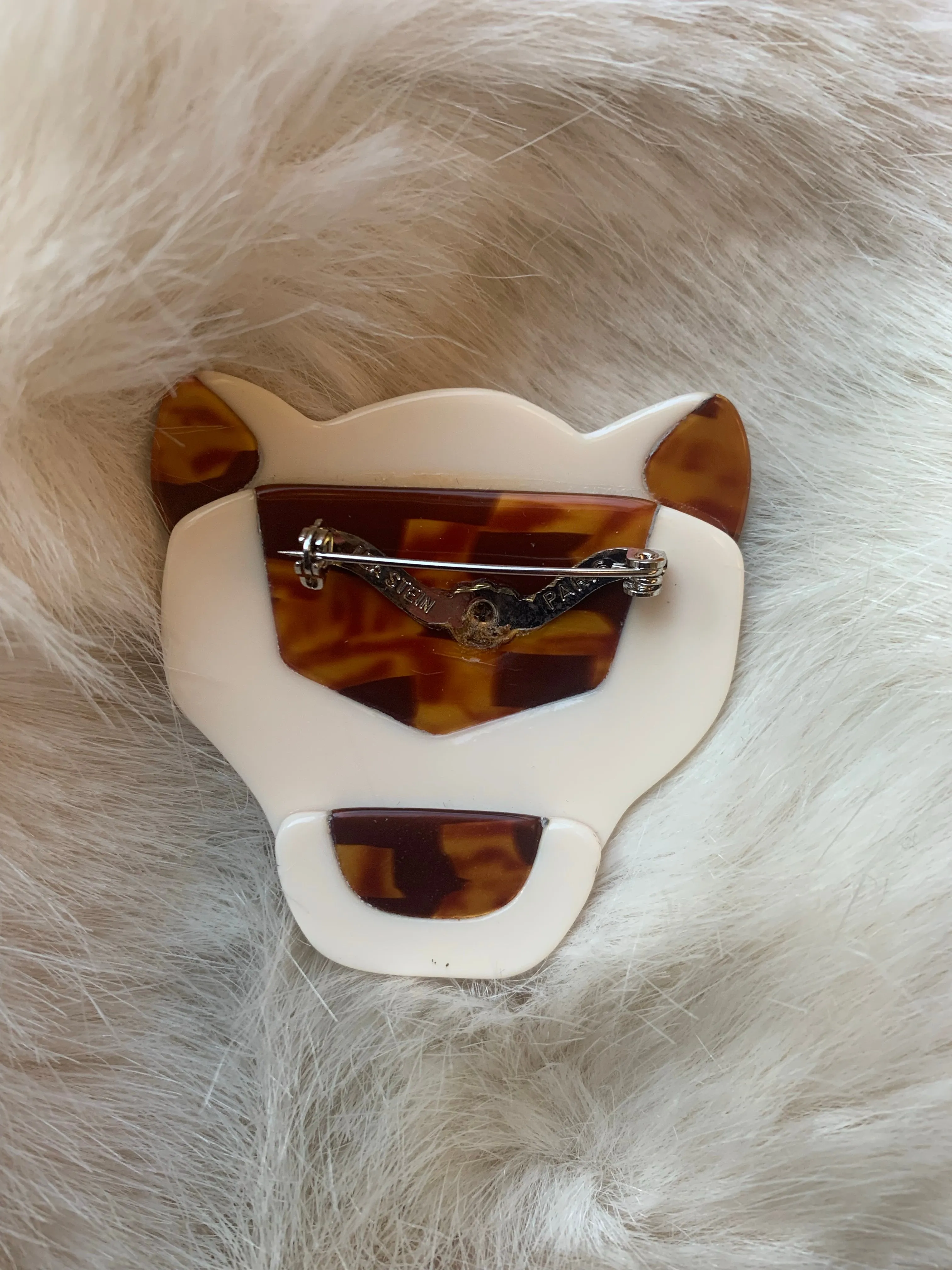 Lea Stein Tiger Jaguar brooch
