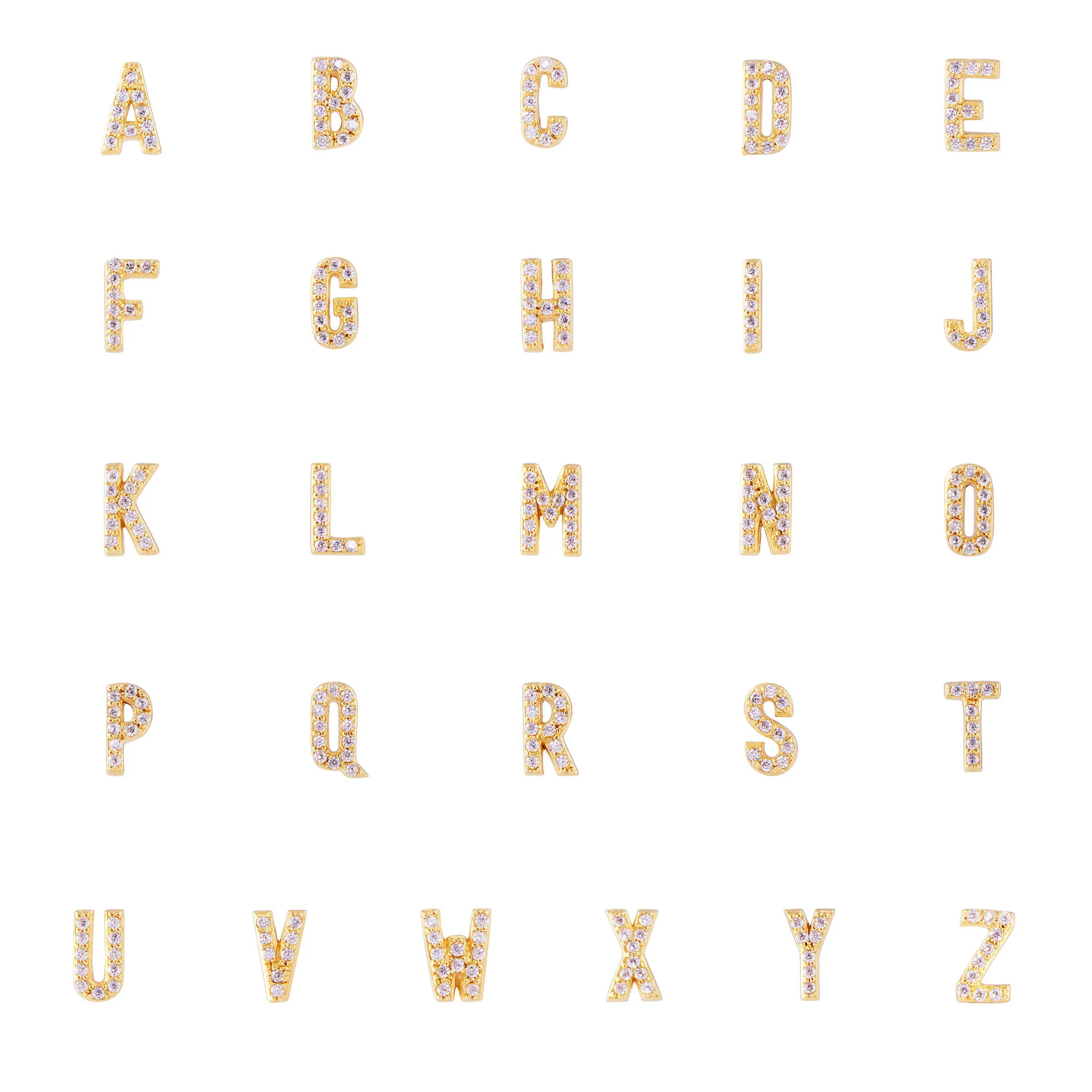 LETTER PAVE STUD - D