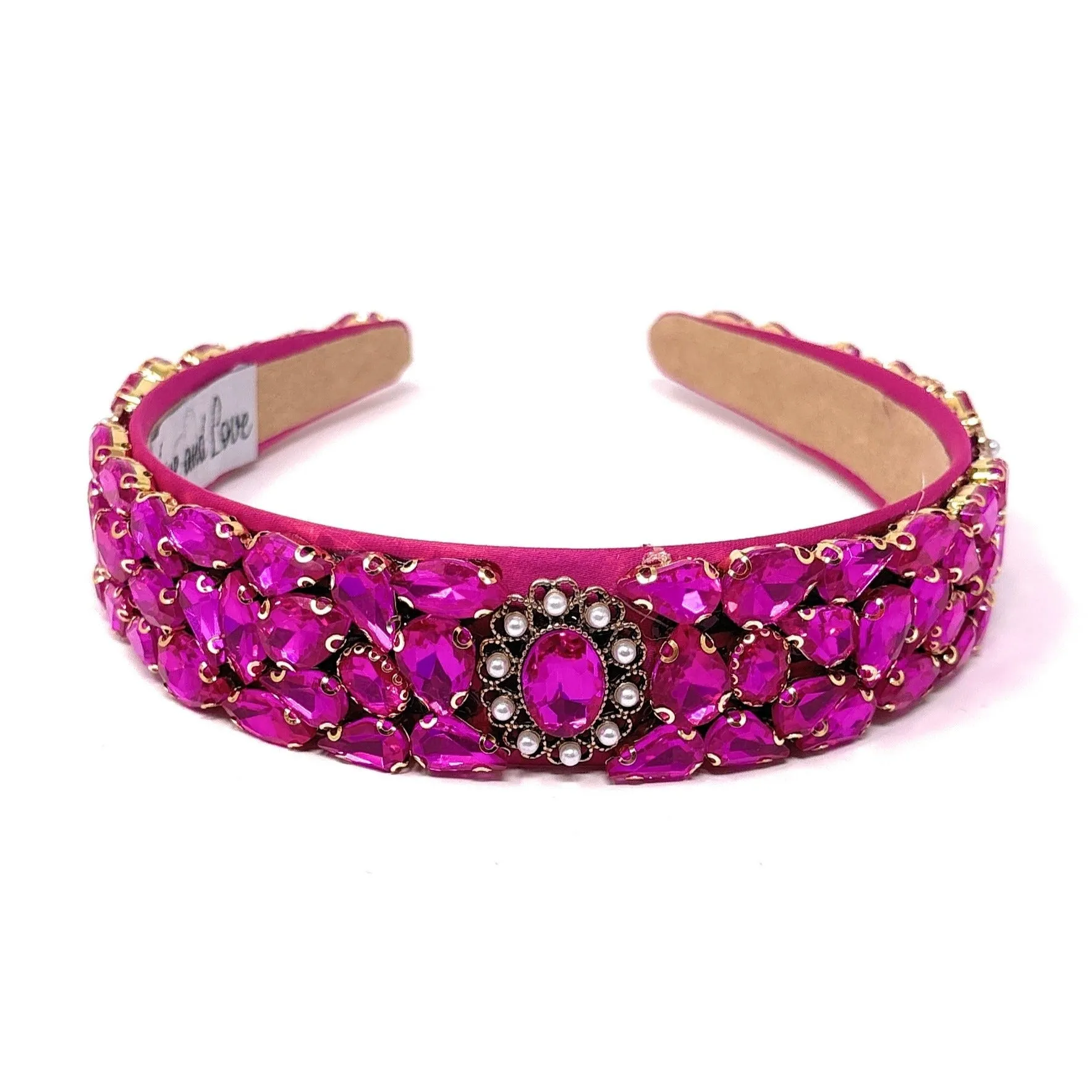 Mabel Embellished Fuchsia Baroque Headband