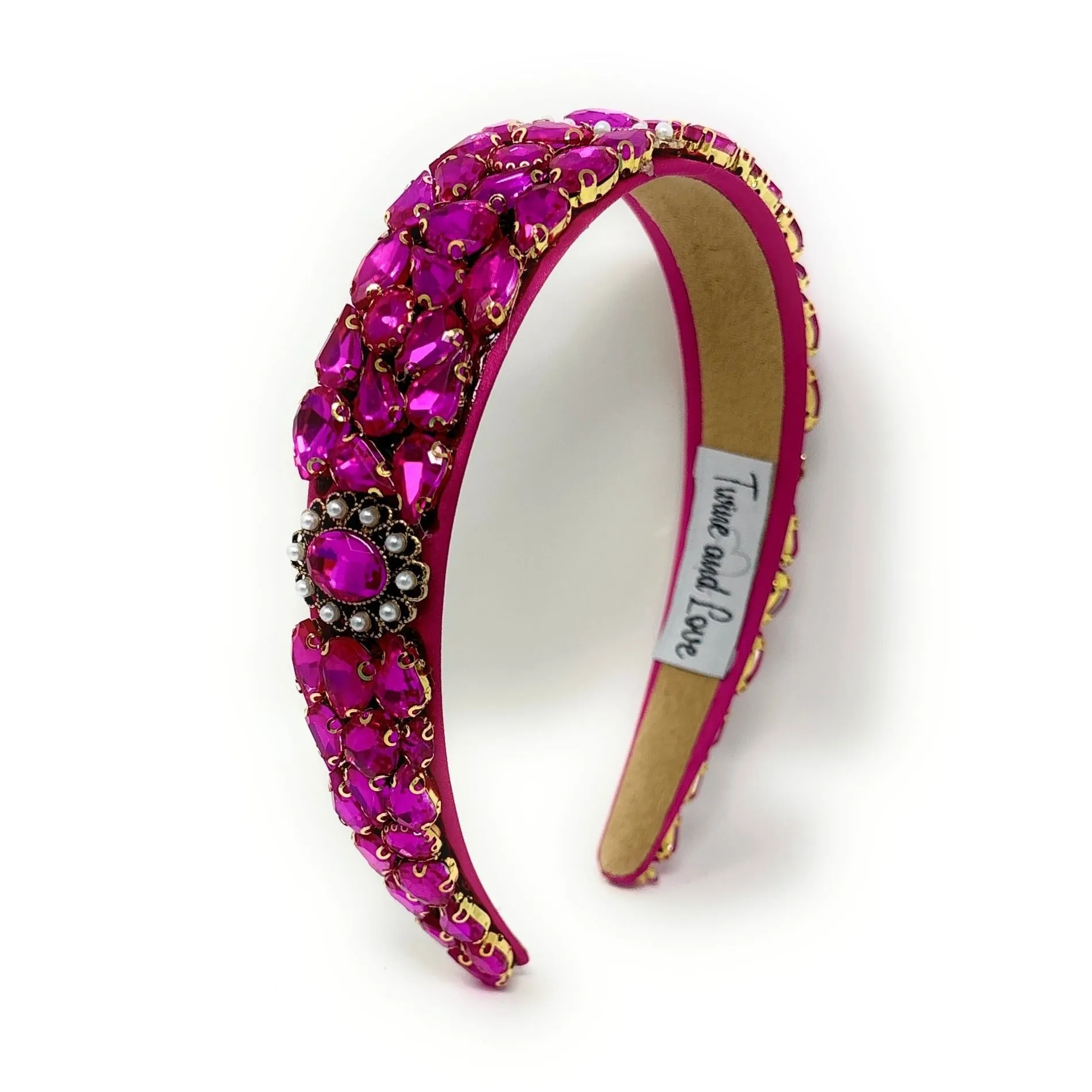 Mabel Embellished Fuchsia Baroque Headband