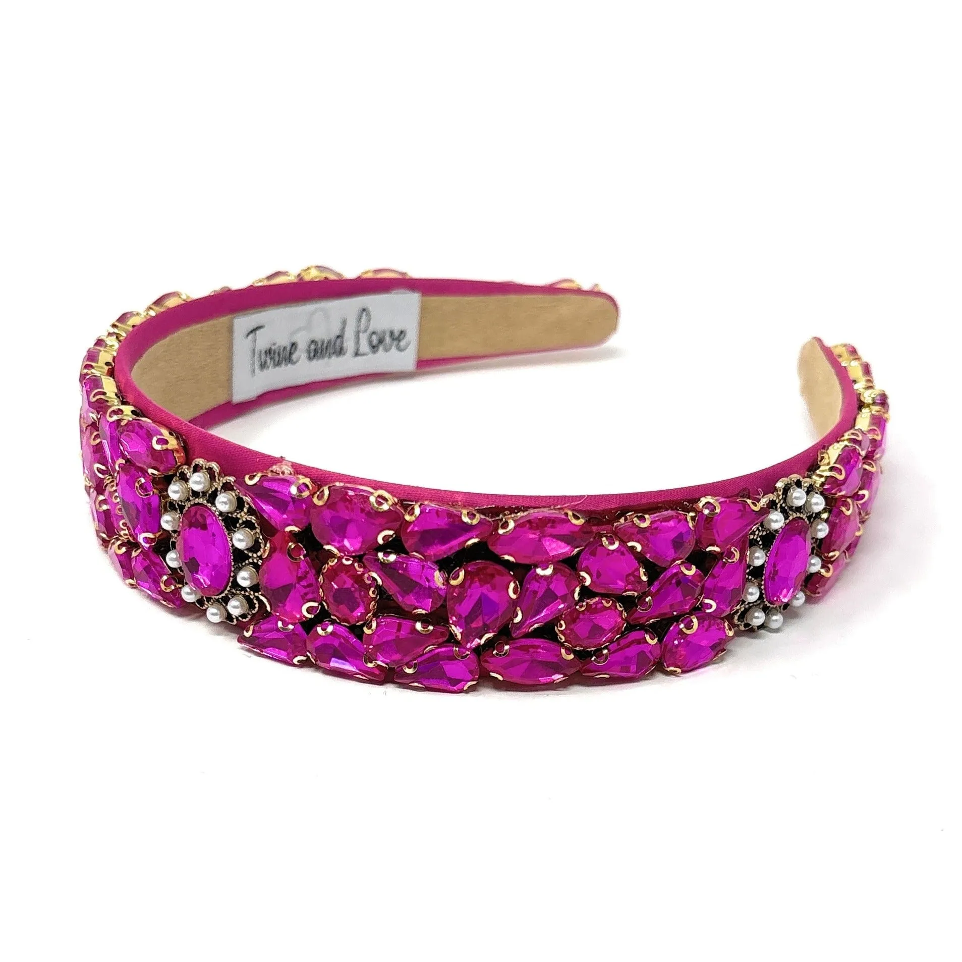 Mabel Embellished Fuchsia Baroque Headband