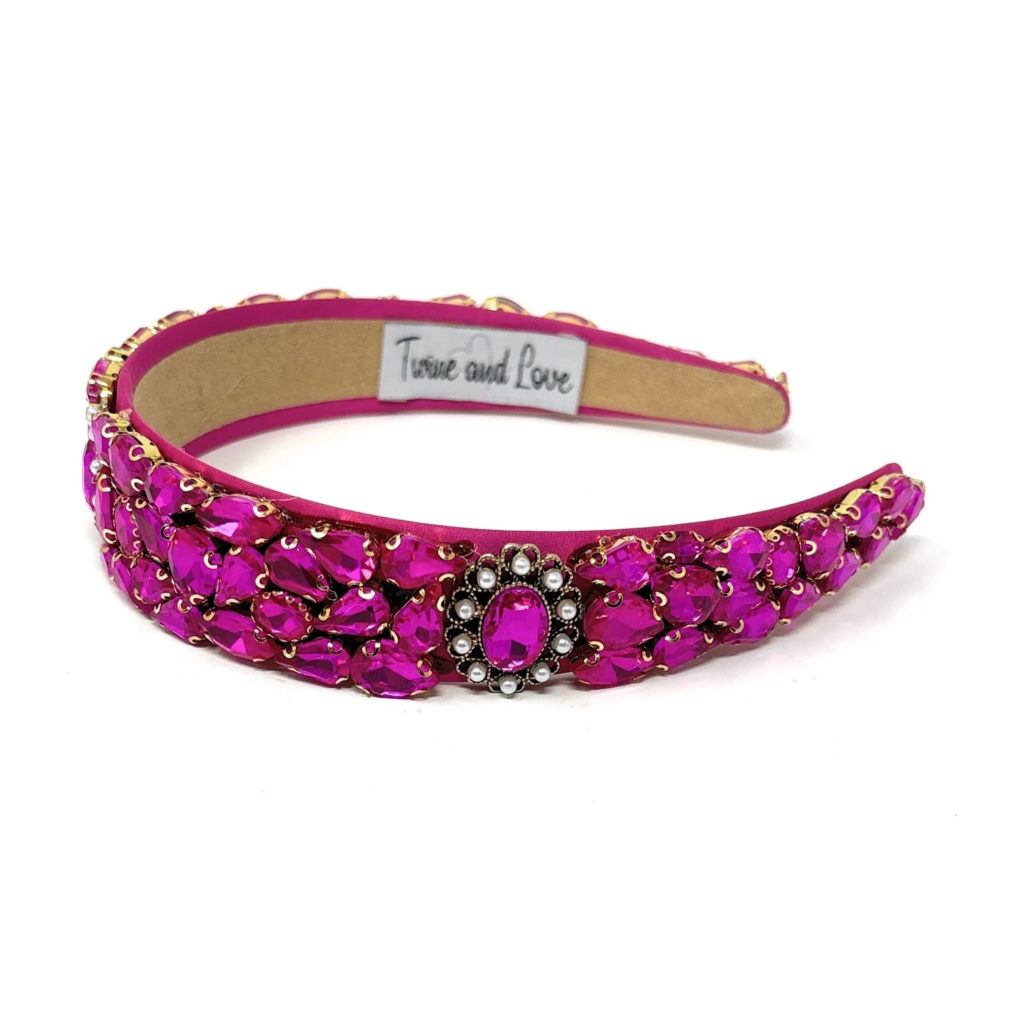 Mabel Embellished Fuchsia Baroque Headband