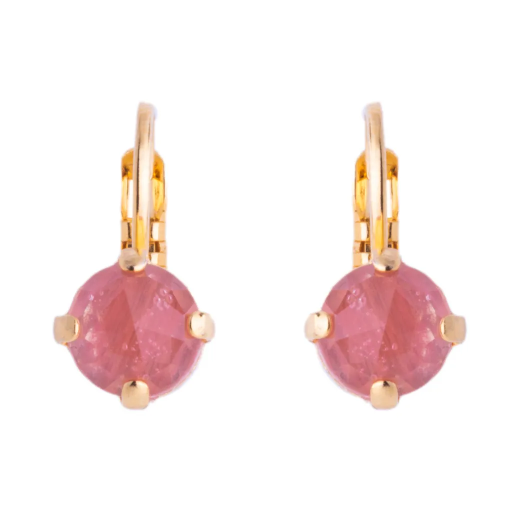 Medium Classic Single Leverback Earrings in "Rose Quartz" *Custom*