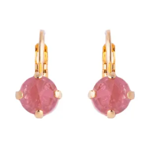 Medium Classic Single Leverback Earrings in "Rose Quartz" *Custom*
