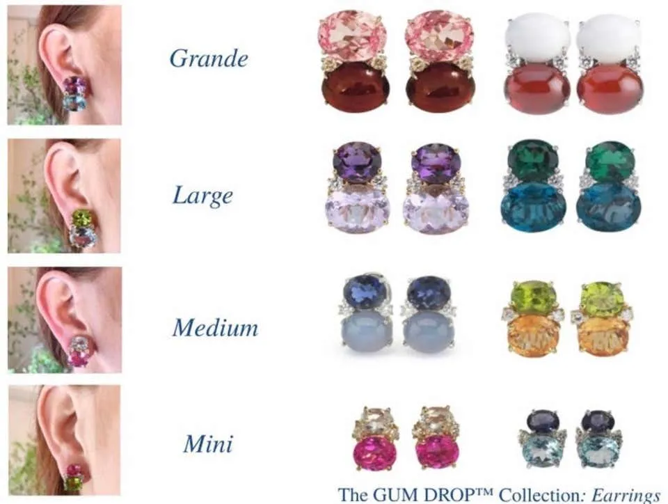 Medium GUM DROP™ Ring with Blue Topaz Violet Amethyst and Diamonds