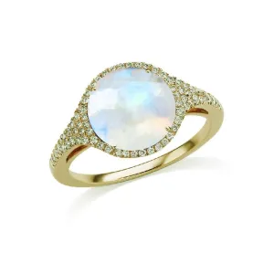 Meira T Moonstone Gold Signet Ring