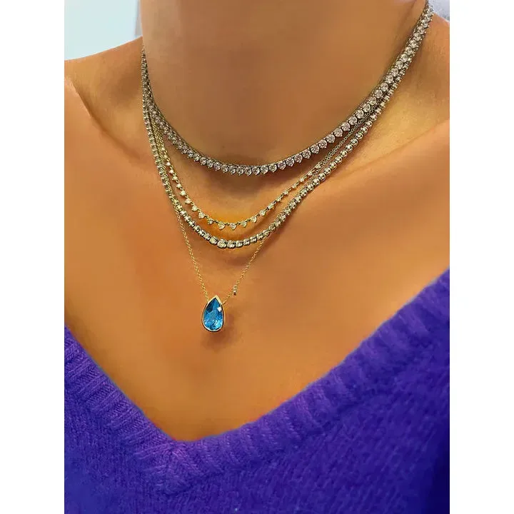 Meira T September Blue Sapphire  Birthstone  Pendant