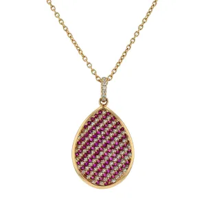 Miiori Ruby and Diamond Pendant Necklace