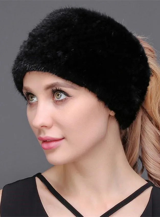 Mink Headband (knitted)