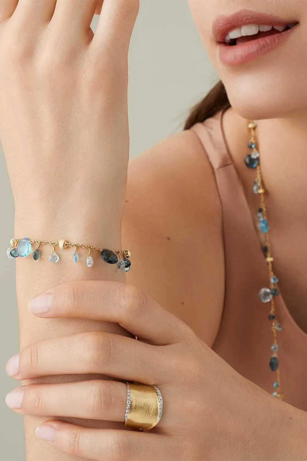 Mixed Topaz Single-Strand Paradise Bracelet