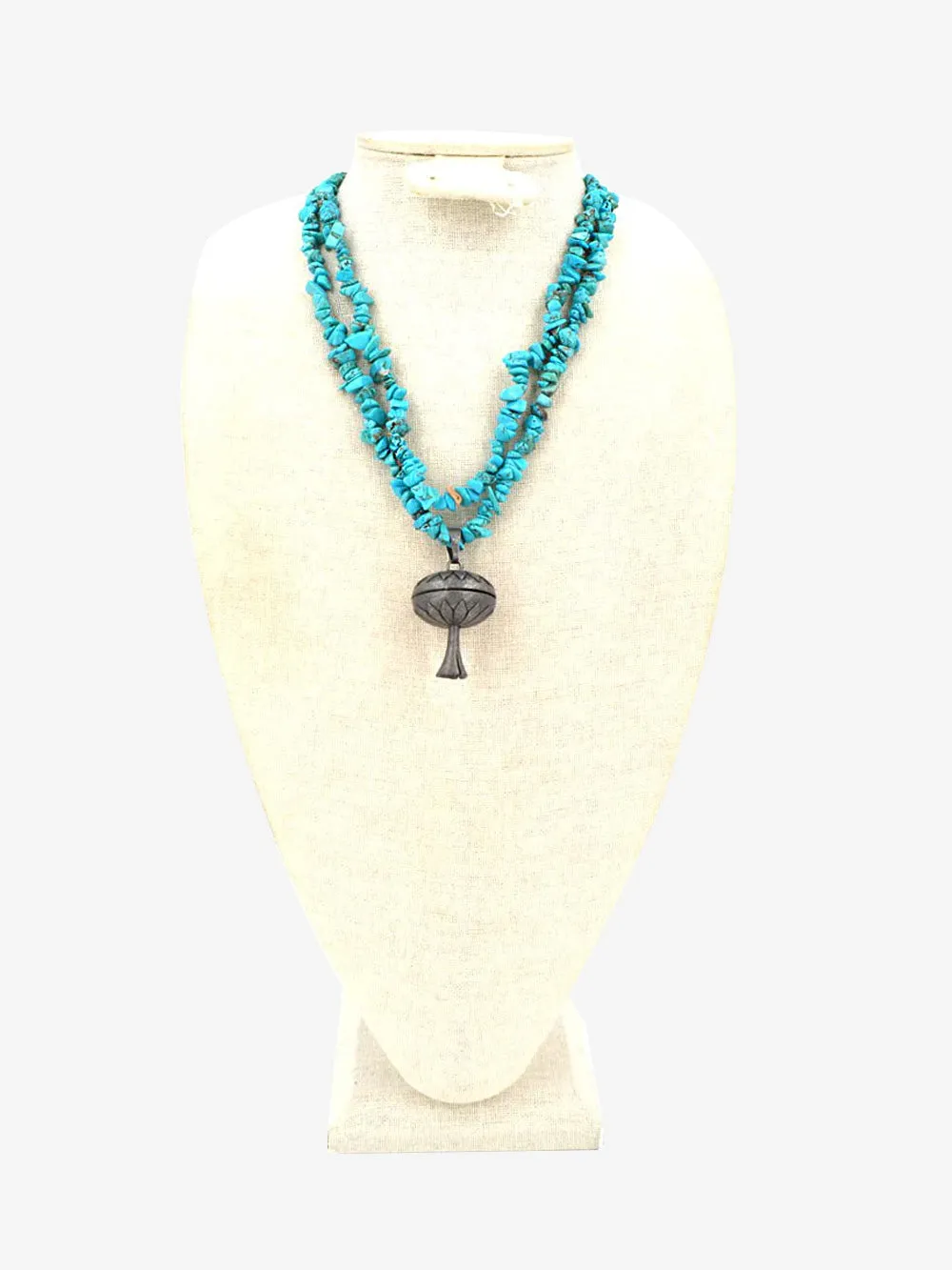 Montana West Copper Flower Concho Turquoise Necklace