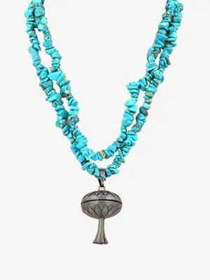 Montana West Copper Flower Concho Turquoise Necklace